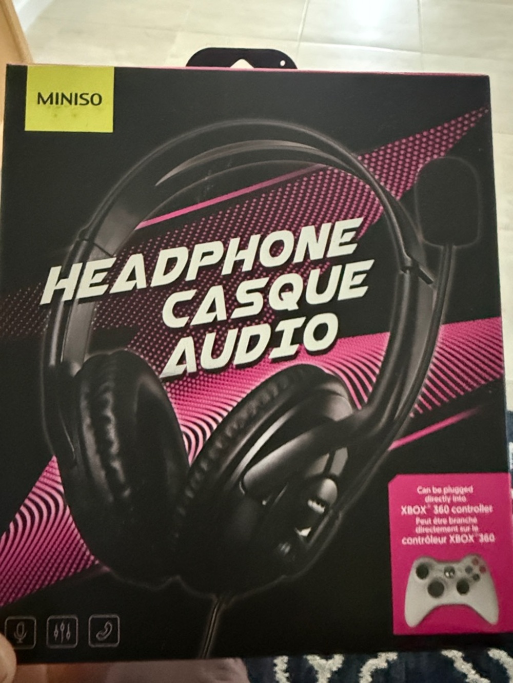 MINISO Gaming Headphones for Xbox Controllers - Black